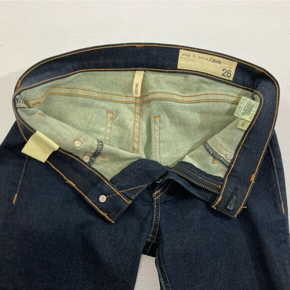 Rag & Bone Jean Legging Women’s 26 Blue Denim Clean Indigo Skinny W1503M303 - Picture 7 of 14